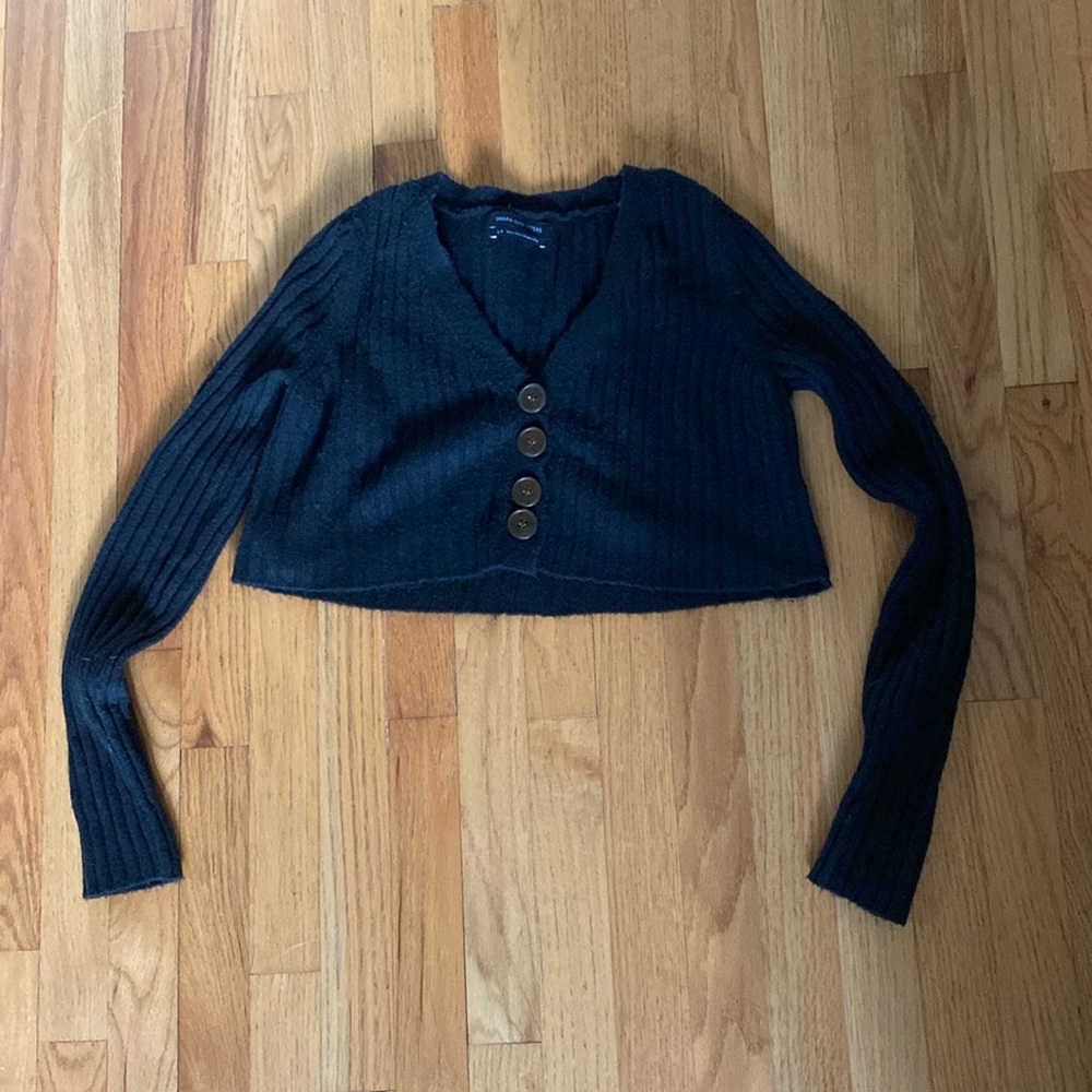 Urban Outfitters Black Cropped Cardigan